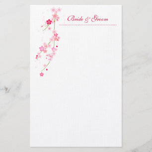 Stationeriet Cherry Blommar Bröllop Brevpapper