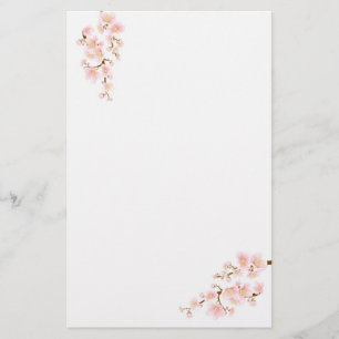 Stationeriet Cherry blommar träd gren Brevpapper