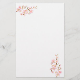 Stationeriet Cherry blommar träd gren Brevpapper