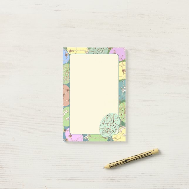 Stationeriet för ägg från påsk Ro Post-it Block (På skrivbordet)