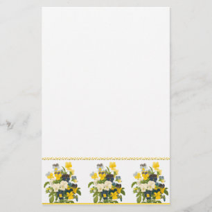 Stationeriet med botaniska Gulter och Lila Violets Brevpapper