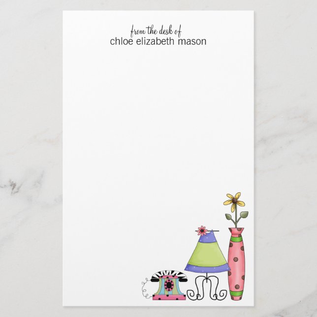 Stationeriet toppen Cute Girly Saker Brevpapper (Framsida)