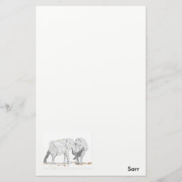 Stationery Elephants Brevpapper