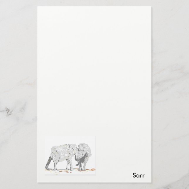 Stationery Elephants Brevpapper (Framsida)