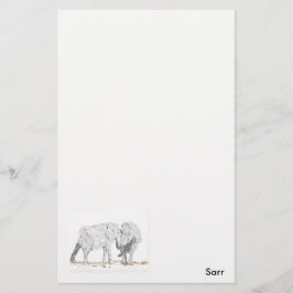 Stationery Elephants Brevpapper