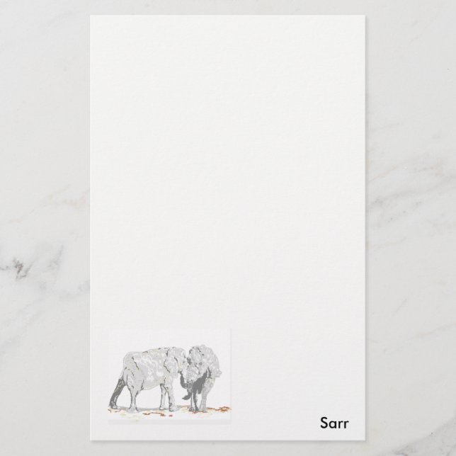 Stationery Elephants Brevpapper (Framsida)