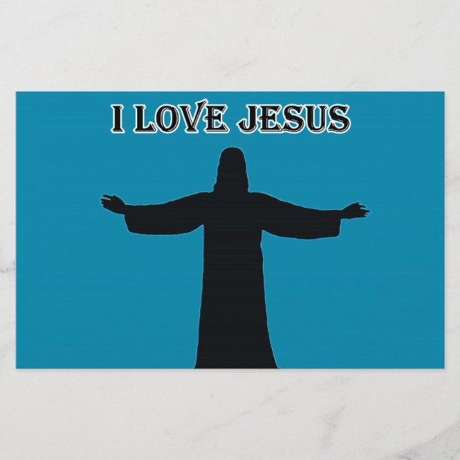 Stationery   i love jesus brevpapper (Framsida)