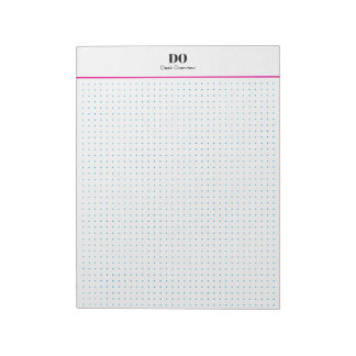 Stationery Monogram Initials Dot Grid Notepad Anteckningsblock