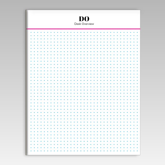 Stationery Monogram Initials Dot Grid Notepad Anteckningsblock (Skapare uppladdad)