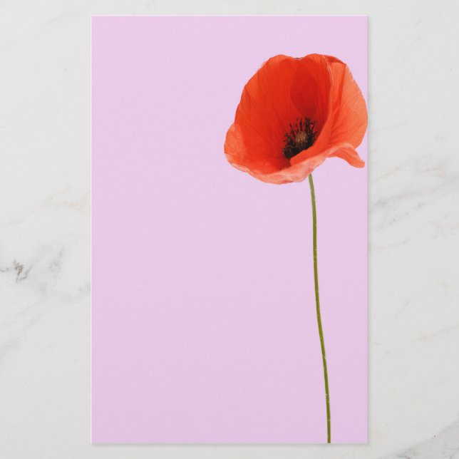 Stationery poppy brevpapper (Framsida)