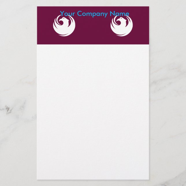 Stationery with Flag of Phoenix, Arizona Brevpapper (Framsida)