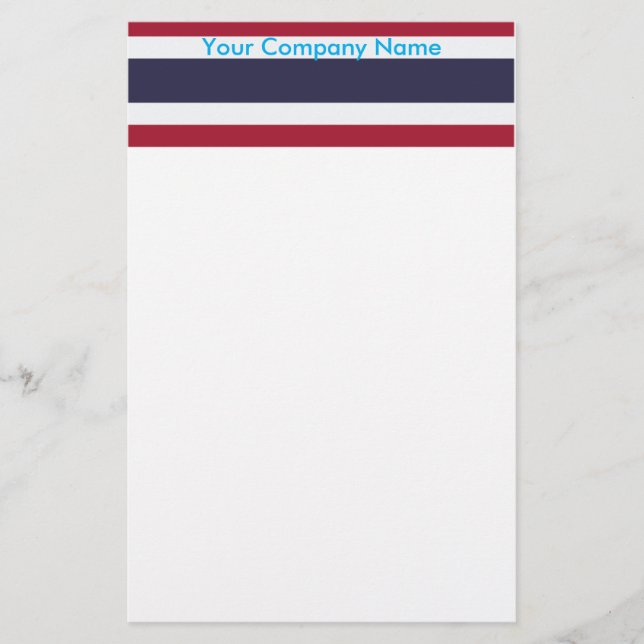 Stationery with Flag of Thailand Brevpapper (Framsida)