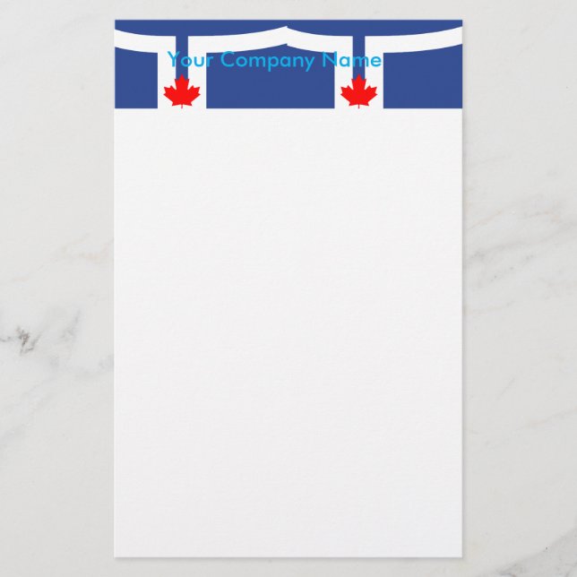 Stationery with Flag of Toronto, Canada Brevpapper (Framsida)