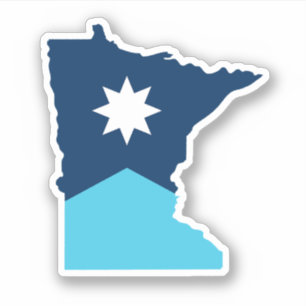 Stationskontur för Minnesota North Star Klistermärken