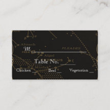 Stationskort för guld och svart Bröllop