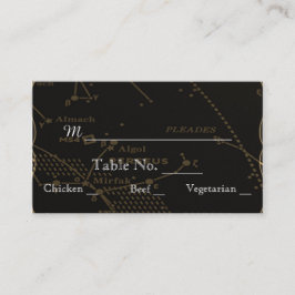 Stationskort för guld och svart Bröllop Placeringskort