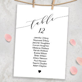 Stationsschema över en enda bord-bröllop, elegante inbjudningar