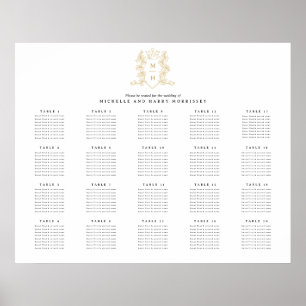 Stationsschema över sätet guld krona bröllop 20 bo poster