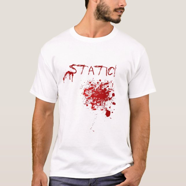 Statisk elektricitet "stänker" T-tröja Tee Shirt (Framsida)