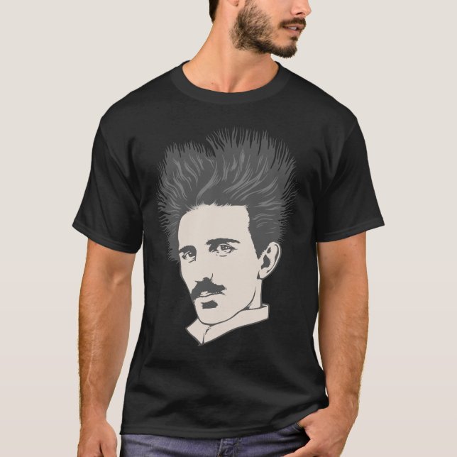 Statisk elektricitet Tesla T-shirt (Framsida)