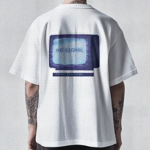 Statisk Min Huvud - 90-Tal Retro TV Glitch Konst T Shirt