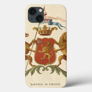 Statiskt Heraldic Badge med Griffin och Lejont