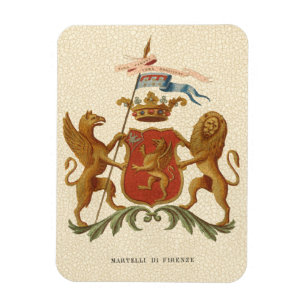 Statiskt heraldiskt badge med Griffin och Lejonare Magnet