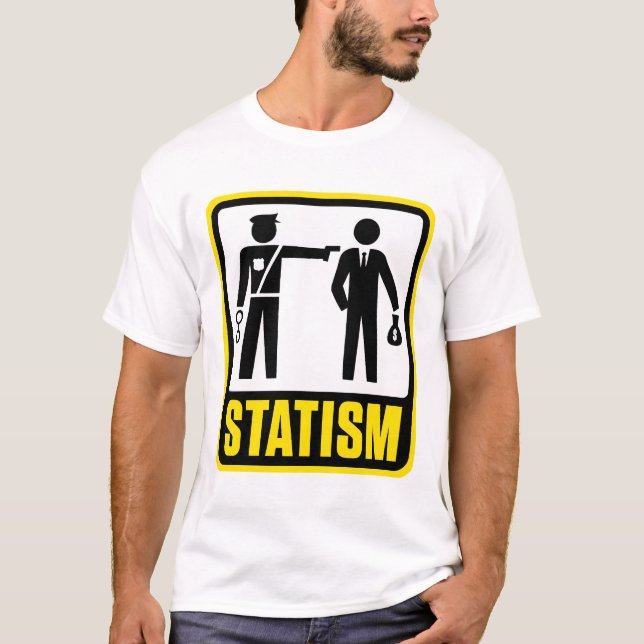 Statismvarning undertecknar skjortan t-shirt (Framsida)