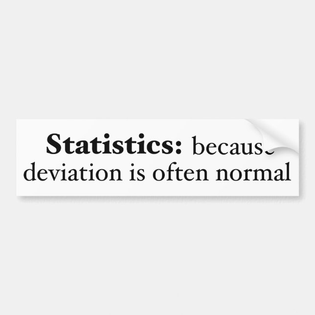 Statistik: därför att avsteg är ofta det normala bildekal (Framsidan)