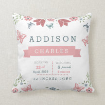 Statistik för babyen för fjärilsblommigtträdgården