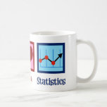 Statistik för Kärlek Kaffemugg<br><div class="desc">Statistik för Kärlek i fred. En statistisk coola med fredstecken, hjärta och diagram med statistiska data för statistiker.</div>