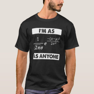 Statistik för normal distribution av matematik t shirt