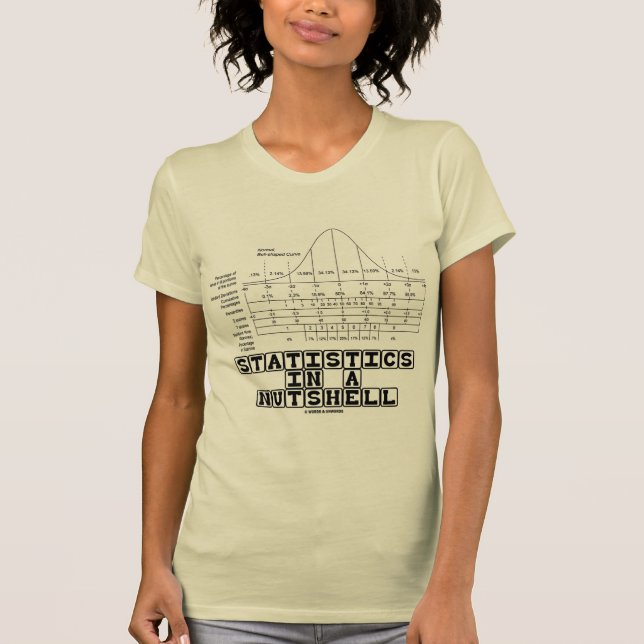 Statistik i en Nutshell (statistik-fusklakan) T Shirt (Framsida)