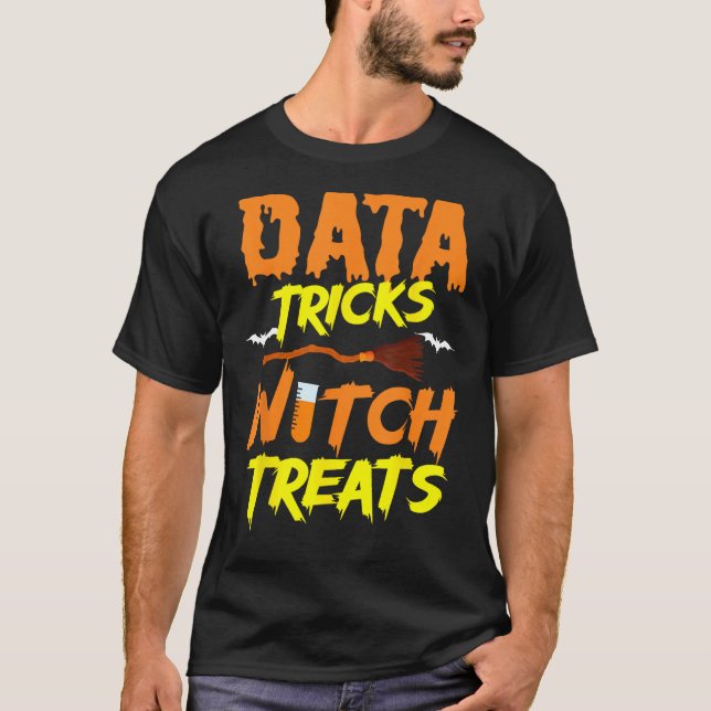 Statistik över Halloween Data Scientist Mining Ana T Shirt (Framsida)