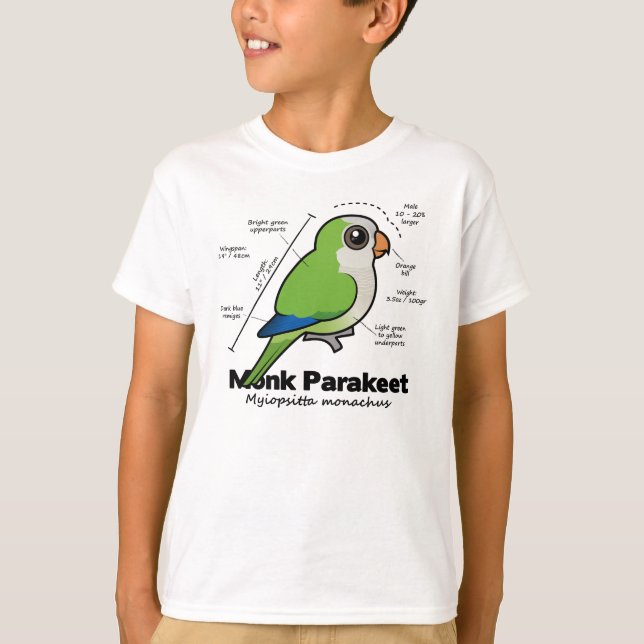 Statistik över parakeet munk tee shirt (Framsida)