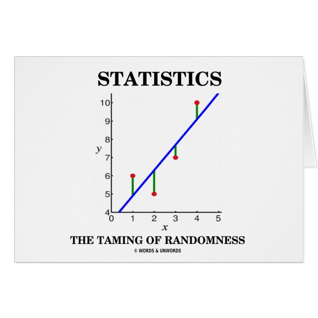 Statistik tämja av Randomness (statistik-humorn) Hälsningskort (Framsidan Horizontal)