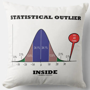 Statistik utanför dig som finns i Humor Kudde