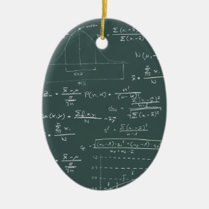 Statistikblackboard Julgransprydnad Keramik