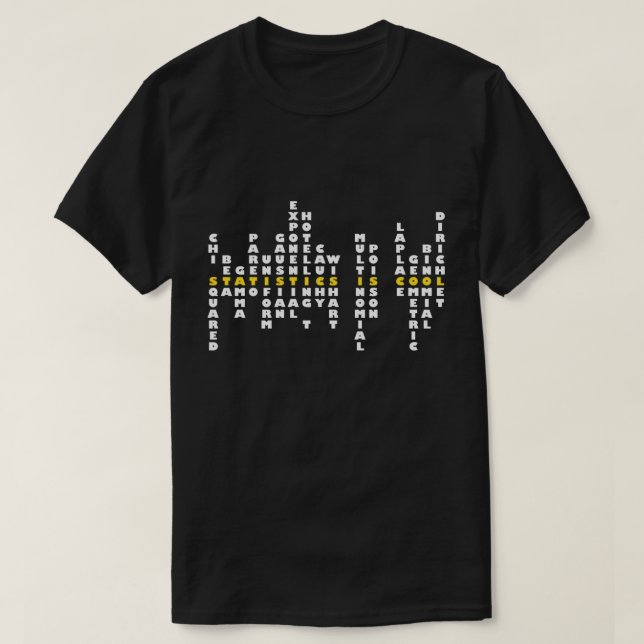 Statistiken är den kalla T-tröja (mörk färg) T Shirt (Design framsida)