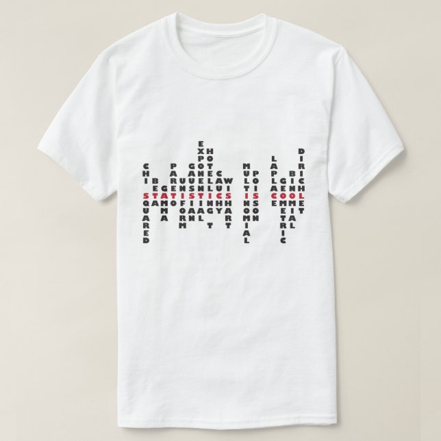Statistiken är den kalla T-tröja (tända färg), T Shirt (Design framsida)