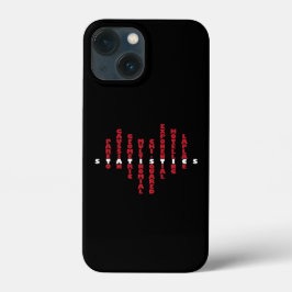 Statistiken över kärlek iphone case (mörk färg)