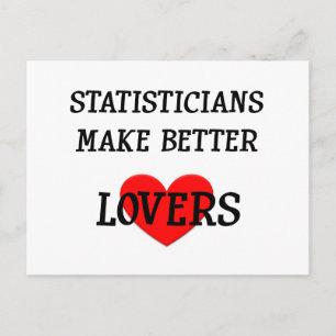 Statistiker gör bättre Älskare Vykort