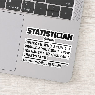 Statistiker Noun Definition Spreadsheet funny Klistermärken