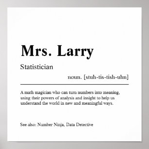 Statistiker Personlig Gift Poster
