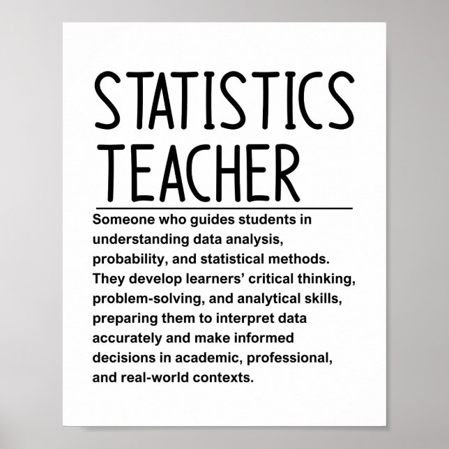 Statistiklärare Poster (Framsidan)