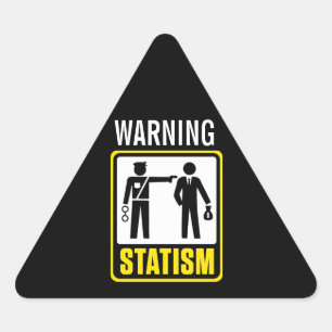 Statistisk varningsmärkning triangelformat klistermärke