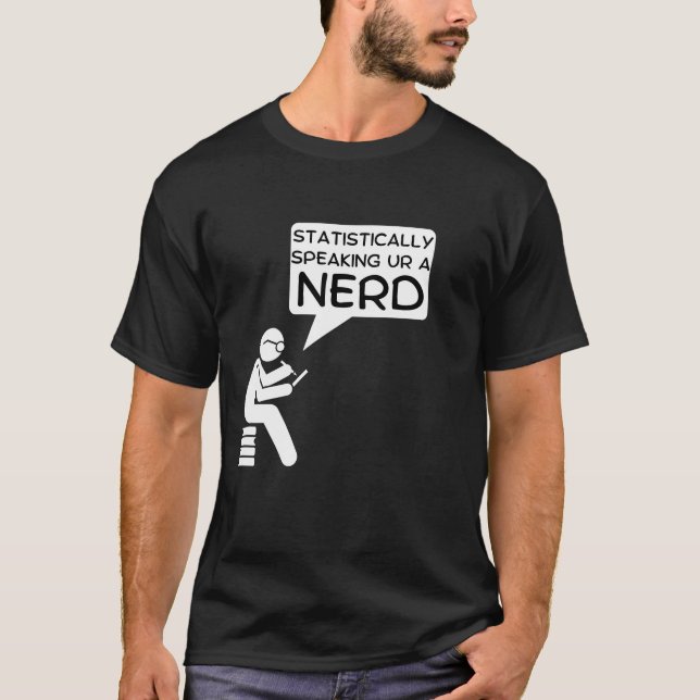 Statistiskt högtalande utformning av NERD-Tecknad T Shirt (Framsida)