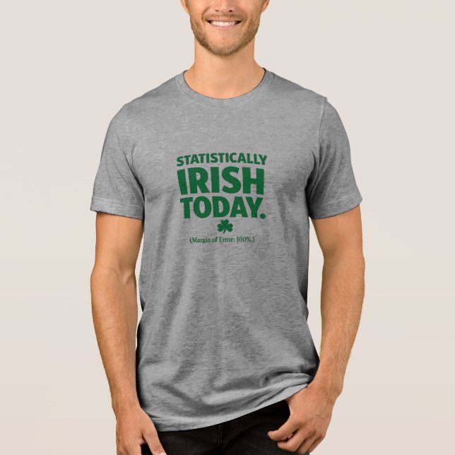 Statistiskt irländsk - St Patrick's Day T Shirt (Framsida)