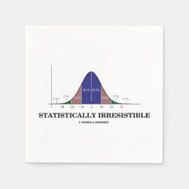 Statistiskt irresistible Bell Curve Stats Humor Pappersservett