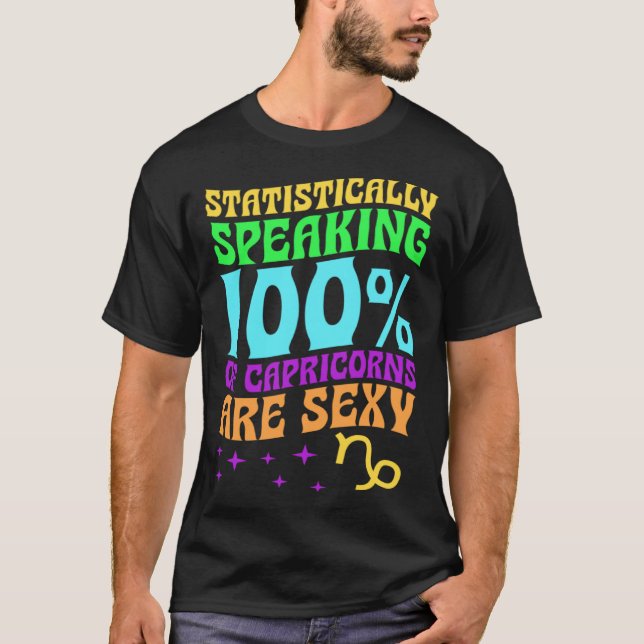 Statistiskt tal 100 procent av Capricorns A T Shirt (Framsida)